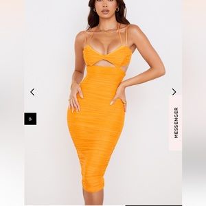 House of CB Tibi Dress in Tangerine.